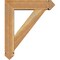 Ekena Millwork Traditional Arts and Crafts Rough Sawn Bracket w/ Offset Brace, Western Red Cedar, 6"W x 22"D x 26"H BKT0604X22X26TRA03RWR - alternate 3